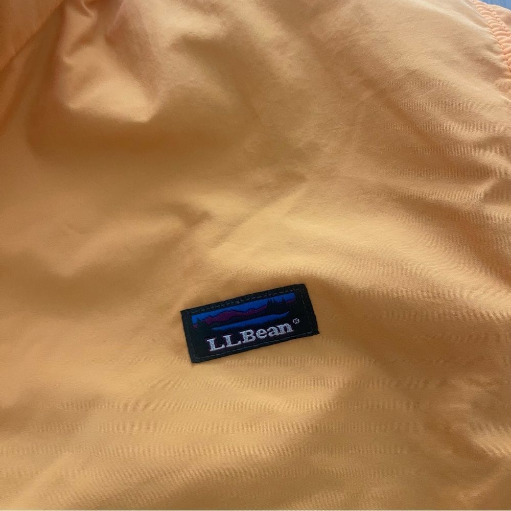 VINTAGE LL Bean Jacket Mens XL Orange Full ZIp Windbreaker Bomber Fleece Lined - Picture 4 of 7